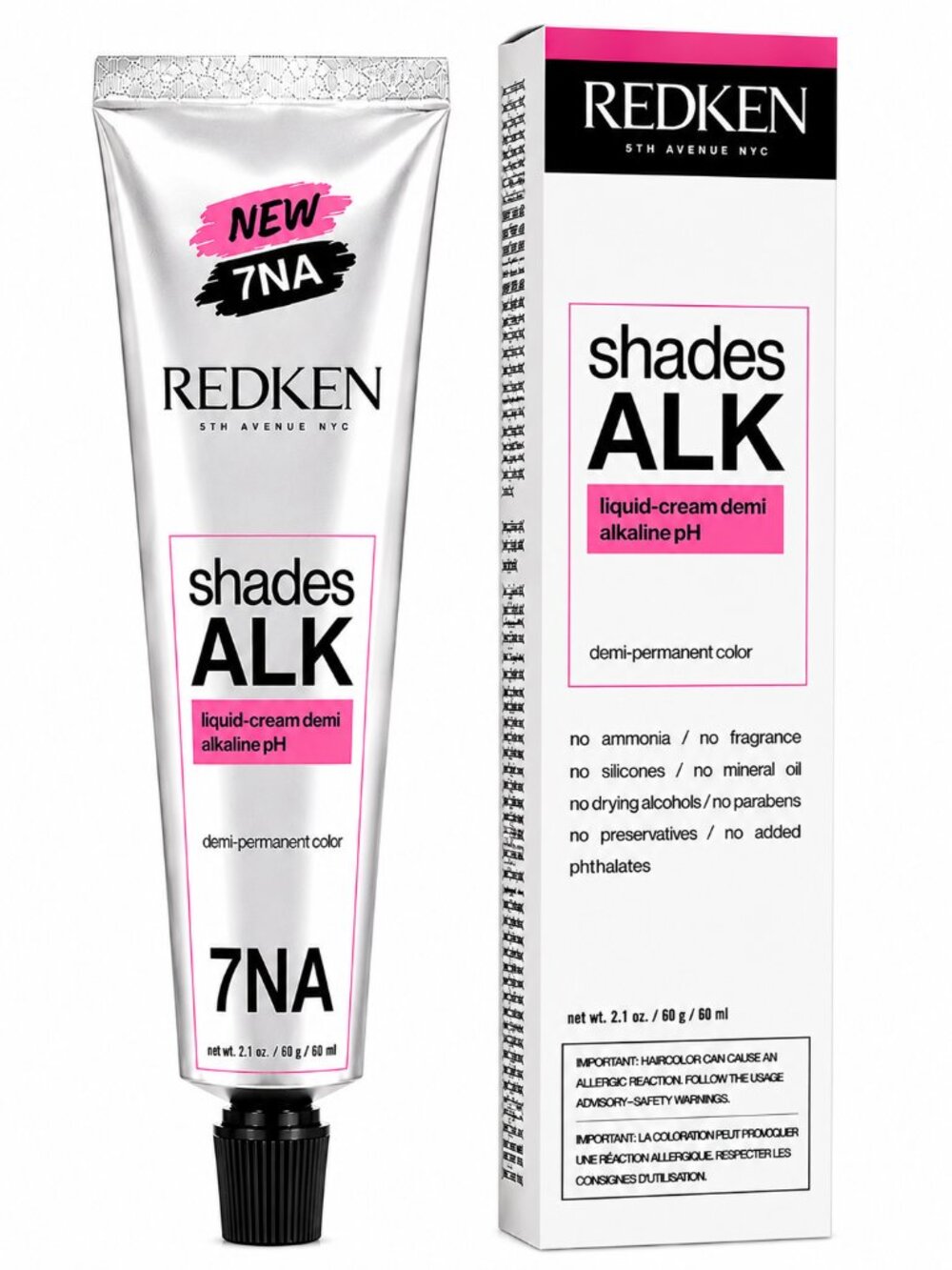 Redken Shades ALK 7NA Demi-Permanent Liquid-Cream Hair Color 2.1 oz